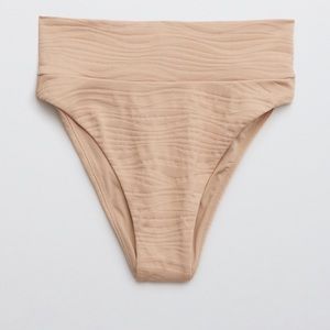 Aerie jacquard high cut cheeky bikini bottom